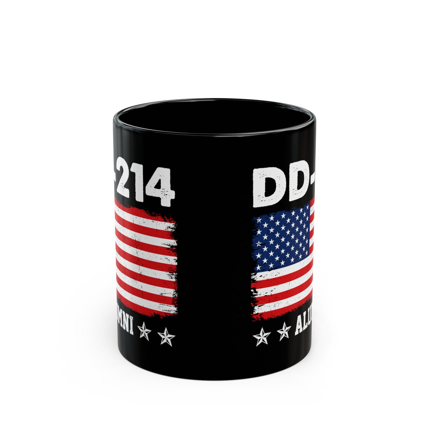 D-214 Alumni US Flag Mug - 11 oz