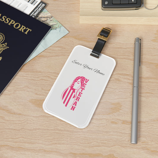 Customizable Name - Female Veteran Luggage Tag - Limited Edition by Memorita