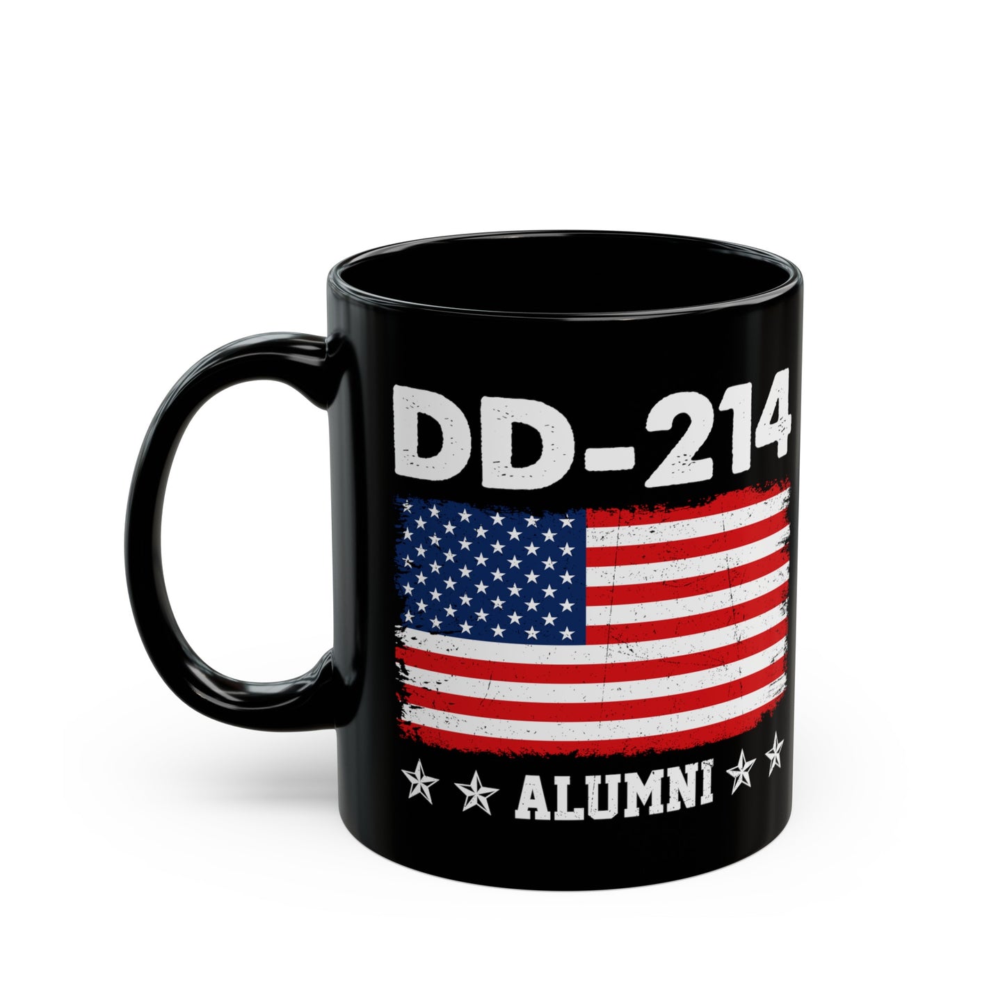 D-214 Alumni US Flag Mug - 11 oz